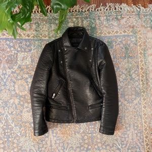 zara faux leather jacket
